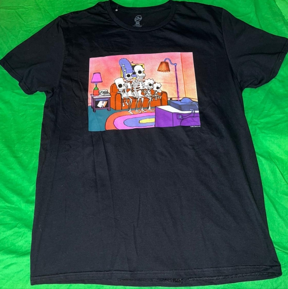 The Large Size Shirt for Men Bart Simpson Homer Marge Maggie Corpse Family T-Shi